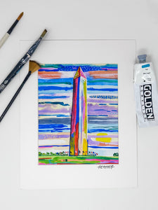 Washington Monument in Colors Print