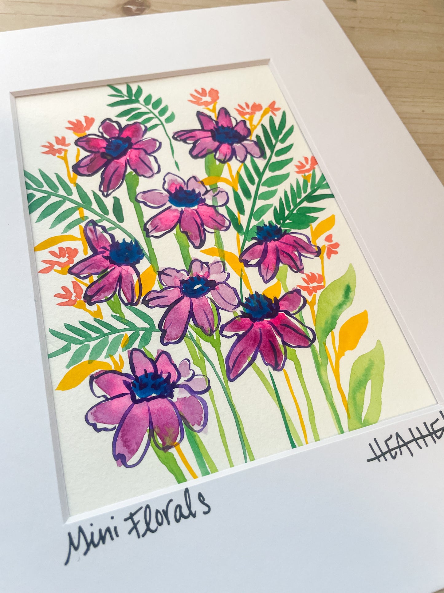 "Purple Wildflower Patch" Mini on Paper